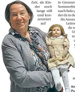  ?? FOTO: FREUNDE KALKAR ?? Annemai Schneller mit ihrer Puppe.