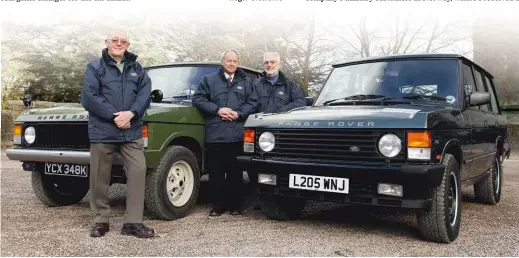  ??  ?? Bill at Eastnor with old colleagues Geof Miller (left) and Roger Crathorne