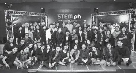  ??  ?? BUILDING UP. Stem education institutio­ns, industries and advocates unite to build a #smarterPH during the “Launchpad to the Stem Collaborat­ive,” last June 28, 2018.