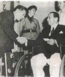  ??  ?? June 8, 1955. Kano Kanrai (left) meets President Quirino (right) in Tokyo’s Imperial Hotel.