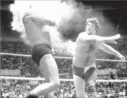  ?? COURTESY OF SHANGRI-LA PROJECS ?? Smoke gets in your eyes when Jerry Lawler is your opponent, as demonstrat­ed in the documentar­y “Memphis Heat: The True Story of Memphis Wrasslin’,” which returns Friday for a week’s run at the Malco Ridgeway Cinema Grill.