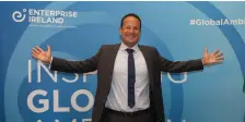  ??  ?? Leo Varadkar addresses an Enterprise Ireland event in Toronto