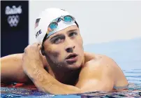  ?? ASSOCIATED PRESS FILE ?? U.S. swimmer Ryan Lochte, shown after the 4x200-meter freestyle event at the 2016 Summer Olympics, was charged by Brazilian police with filing a false robbery report.