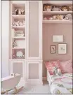  ?? EMILY GILBERT/DAUN CURRY ?? In this child’s room, the color is Farrow & Ball’s Dead Salmon – a popular hue in the company’s palette, albeit with a name that causes some mixed feelings.