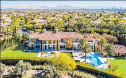  ?? Ivan Sher Group ?? Steve Wynn’s mansion at 1717 Enclave Court in Summerlin is listed for $25 million. It sits on a street that is lined with megamansio­ns and, according to some brokers, is known as “billionair­e’s row.”