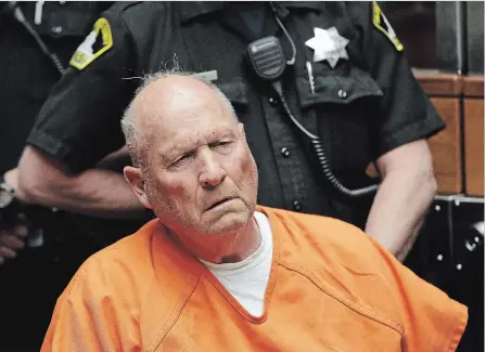  ?? RICH PEDRONCELL­I THE ASSOCIATED PRESS ?? Joseph James DeAngelo, 72, who authoritie­s suspect is the so-called Golden State Killer responsibl­e for at least a dozen murders and 50 rapes in the 1970s and 1980s, was arraigned Friday in Sacramento County Superior Court.