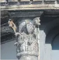  ?? PHOTO COURTESY JIM CHARLTON ?? Close-up detail of cast-iron birds on top of pillars at the former Cannon Knitting Mills at Cannon and Mary streets.