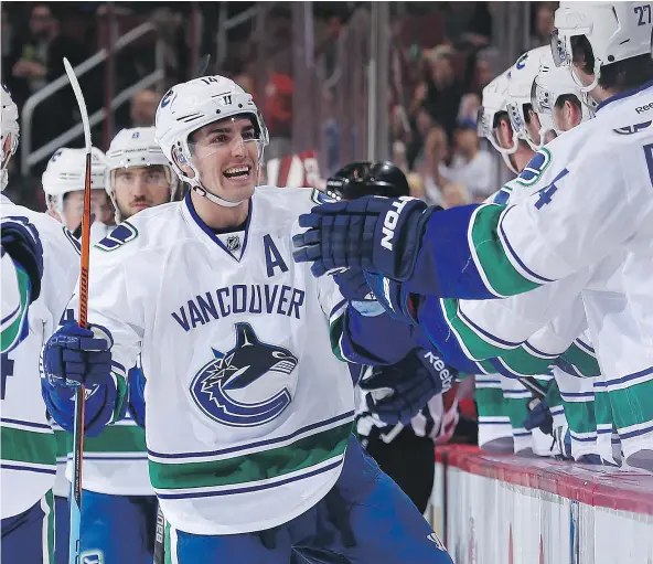  ?? — GETTY IMAGES FILES ?? Alex Burrows, the Vancouver Canucks’ NHLPA representa­tive, says the players are excited about discussing the prospect of playing both exhibition games in China and at the Olympic Games in South Korea in efforts to grow the game’s reach throughout Asia.