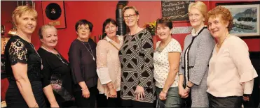  ??  ?? Mary Begley, Kitty Lynch, Joanne Barrett, Mary Leonard, Siún Farrell, Betty McGovern, Mary Murphy and Marie O’Sullivan were the former convent girls at the class of ‘77 reunion.