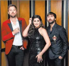  ?? John Shearer ?? Lady Antebellum, from left, Charles Kelley, Hillary Scott and Dave Haywood, is playing a 16-run series at the Pearl Concert Theater at the Palms beginning Feb. 8.