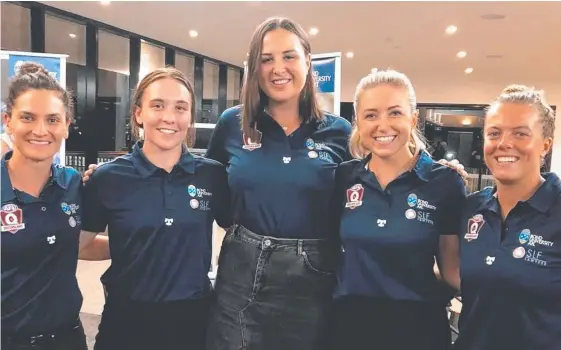  ?? Picture: SUPPLIED ?? Bond University’s new leadership group (from left) Laura Attard, Arianna Clarke, Kate Reynolds, Paris Lightfoot and Molly Ritson (captain).