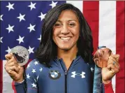  ?? RICK BOWMER / ASSOCIATED PRESS ?? United States bobsledder Elana Meyers Taylor is seeking her first Olympic gold medal after claiming bronze (2010) and silver (2014).