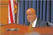  ?? ANNA MONEYMAKER/THE NEW YORK TIMES VIA AP, POOL ?? Rep. Bennie Thompson, D-Miss., chairman of the House Committee on Homeland Security, listens during a House Committee on Homeland Security meeting July 22 on Capitol Hill in Washington.