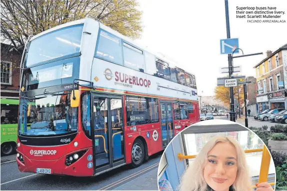  ?? FACUNDO ARRIZABALA­GA ?? Superloop buses have their own distinctiv­e livery. Inset: Scarlett Mullender