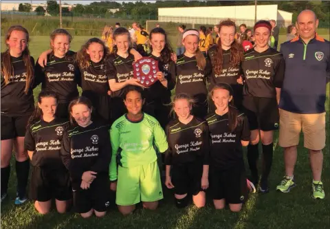  ??  ?? The St. Cormac’s girls, winners of the Under-14 Division 2B league title.