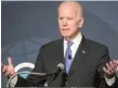  ?? | ASHLEE REZIN/ SUN- TIMES ?? Former Vice President Joe Biden speaks at the Palmer House Hilton Wednesday.