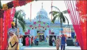  ?? HT PHOTO ?? Khadoor Sahib gurdwara all decked up on the eve of Gurta Gaddi Divas in Tarn Taran on Saturday.