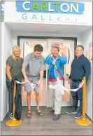  ??  ?? Cutting the ribbon to open the Carlton Gallery from left Toni Hae Hae, Tai Hae Hae, Tracy Carlton and Mark Carlton