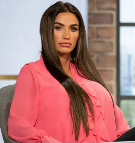  ?? ?? Hard times: Katie Price said a lot of her mental health issues can be blamed on men