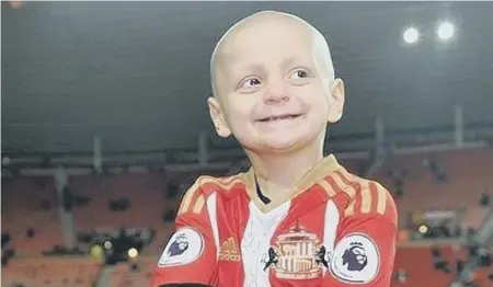  ??  ?? Bradley Lowery, who died of the childhood cancer neuroblast­oma.