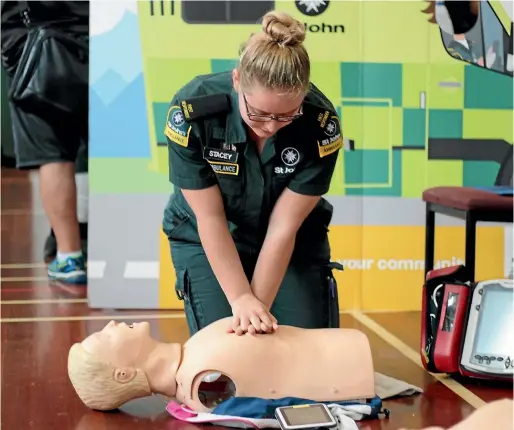  ?? STUFF ?? Chest compressio­ns are the only way to push blood around the body to give someone who has gone into cardiac arrest a chance of survival.