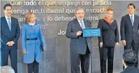  ?? ESPECIAL ?? El ministro Luis María Aguilar en la inauguraci­ón del Centro de Justicia Penal Federal del Altiplano.