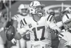  ?? MARK KONEZNY/USA TODAY SPORTS ?? Colts QB Philip Rivers, seen in a playoff game against the Bills on Jan. 9, announced his retirement Wednesday.