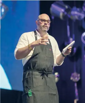  ??  ?? Carlos García durante su participac­ión en Paralelo Norte 2017.