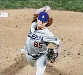  ?? Robert Gauthier Los Angeles Times ?? DUSTIN MAY could also be a candidate as an occasional reliever, especially with a return to a full schedule that would make starters out of the bullpen more viable.