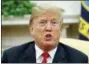  ?? PABLO MARTINEZ MONSIVAIS — THE ASSOCIATED PRESS ?? President Donald Trump speaks to the media regarding the announceme­nt that Supreme Court Associate Justice Anthony M. Kennedy will retire at the end of July.