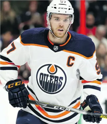  ?? WAYNE CUDDINGTON / POSTMEDIA NEWS FILES ?? Edmonton Oilers star Connor McDavid will captain Canada’s squad at the 16-team world hockey championsh­ip, which begins on Friday in Denmark.