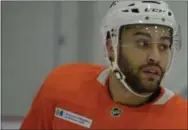  ?? SUBMITTED PHOTO – ZACK HILL ?? New Flyers forward Justin Bailey skates during an optional practice Sunday at the Skate Zone in Voorhees, N.J.