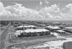  ?? Elizabeth Conley/Staff photograph­er ?? The Saltgrass Landing low-income apartment complex was obliterate­d, displacing tenants like Elizabeth Brown until it was rebuilt. Many tenants never returned.