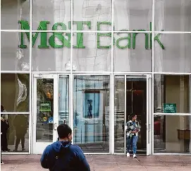  ?? Ned Gerard/Hearst Connecticu­t Media ?? M&T Bank has this branch and adjacent offices at 850 Main St. in Bridgeport. Out-of-state banks such as M&T, which is headquarte­red in Buffalo, N.Y., would be subject to greater enforcemen­t powers by the Connecticu­t attorney general, according to a bill before the state legislatur­e’s Banking Committee.