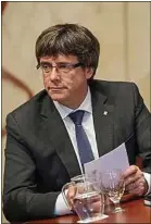  ??  ?? Carles Puigdemont, l’artisan du référendum d’autodéterm­ination.