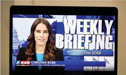  ?? Photograph: Gabby Jones/ Bloomberg via Getty Images ?? Christina Bobb used her perch at One America News Network to spread bogus claims of election fraud.