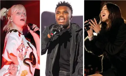  ?? ?? Billie Eilish, Baby Keem and Olivia Rodrigo. Composite: Getty, Rex