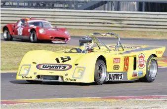  ?? Dave Ledbitter Picture: ?? THE VICTORS. Peter Jenkins (Chevron B19) and Jonathan du Toit (Chevron B8) took turns to win the Marlboro Crane Hire Pre-1990 Sports car races at Zwartkops on Saturday.