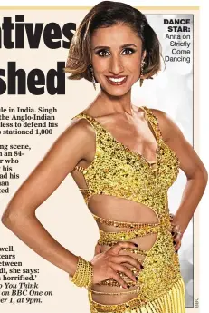  ??  ?? DANCE STAR: Anita on Strictly Come Dancing