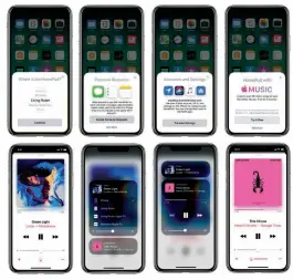  ??  ?? Top: Apple’s Home app takes you through just four simple setup screens. Bottom: The Apple Music app also lets you see and control what’s playing on Homepod.