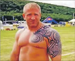  ??  ?? Seven times Scotland’s strongest man Jamie Barr.