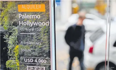  ?? ?? Una casa en alquiler en Palermo, Buenos Aires. La perspectiv­a económica para la Argentina sigue siendo negativa. La región avanza lento pero en 2024 el panorama es alentador.