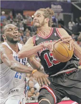  ?? | CHUCK BURTON/AP ?? Joakim Noah and the Bulls have plenty of playoff experience, and that’s why they’re favored against the Wizards.