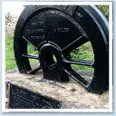  ??  ?? HERITAGE: An iron wheel marks the route of the Silkin Way