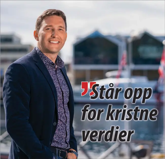  ?? (Foto: KRF) ?? Truls Olufsen-mehus har på få år fått mer oppmerksom­het enn de fleste etablerte politikern­e, men sliter likevel med å nå opp i mandatkamp­en.