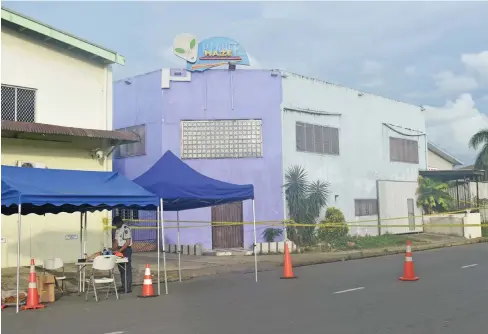  ?? Nicolette Chambers ?? Planet Haze Nightclub in Nadi cordoned off by Police on February 19, 2019.