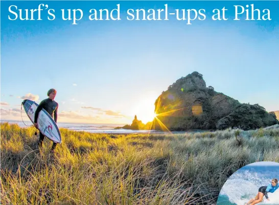  ??  ?? Piha local Elliot Paerata-Reid will be hoping to draw on the home crowd support during the Piha Pro surfing competitio­n.