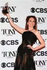  ??  ?? Rebecca Taichman, winner of the award for Best Direction of a Play for 'Indecent' poses in the press room.