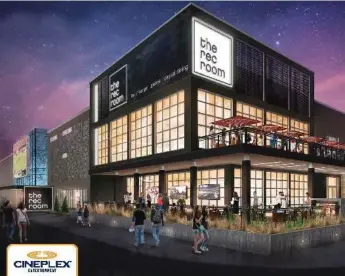  ??  ?? Cineplex Entertainm­ent launched its first Rec Room last year in Edmonton; one in Toronto opens this summer.