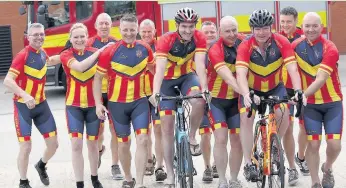  ??  ?? A team of Leicesters­hire Fire and Rescue Service cyclists (pictured) took part in ‘Chase the Sun Bike Ride’ in memory of Paul ‘TL’ Wilkens, who died at the age of 47. Image courtesy of Studio 17.